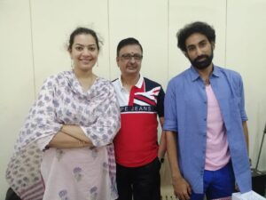 With singers Geeta Madhuri & Karunya
